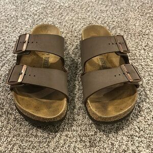 Birkenstock Arizona Slide Sandal, Mocha, Size EU 38/US W 7-7.5/US M 5-5.5